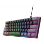 Trust GXT 867 Acira Klawiatura Gamingowa USB QWERTZ Niemiecka Czarny Szary 60% Mechaniczna RGB