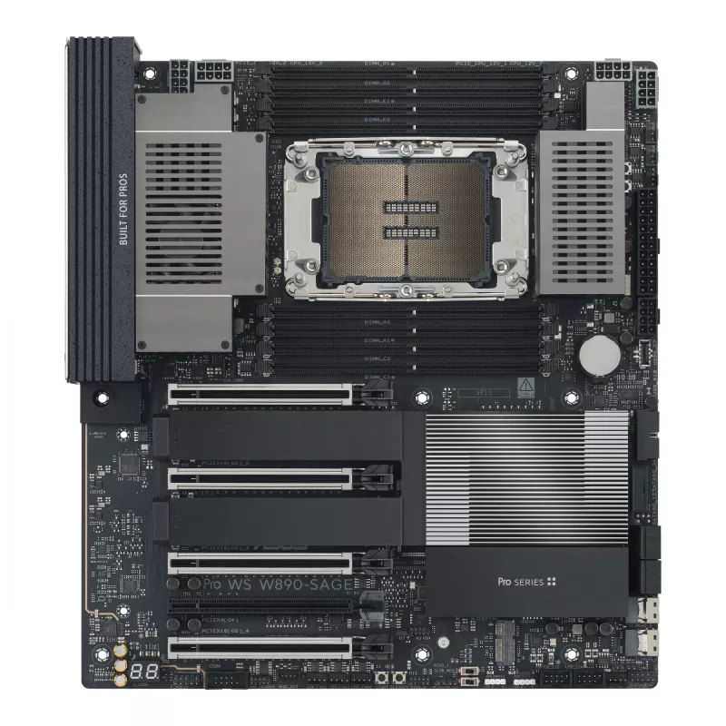 Płyta główna ASUS PRO WS W890-SAGE — Intel W890, LGA 4710-2, CEB, 8× DIMM, DDR5, Quad-channel, 2.5G i 10G Ethernet