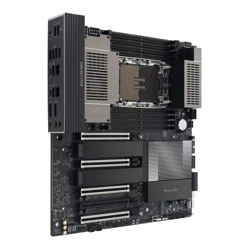 Płyta główna ASUS PRO WS W890-SAGE — Intel W890, LGA 4710-2, CEB, 8× DIMM, DDR5, Quad-channel, 2.5G i 10G Ethernet