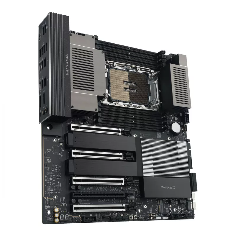 Płyta główna ASUS PRO WS W890-SAGE — Intel W890, LGA 4710-2, CEB, 8× DIMM, DDR5, Quad-channel, 2.5G i 10G Ethernet