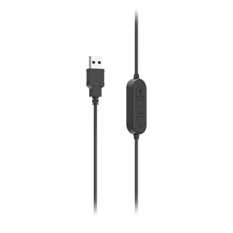 Hama HS-USB300 V2 Zestaw słuchawkowy Przewodowy Nagłowny Biuro/Call center USB Typ-A Czarny