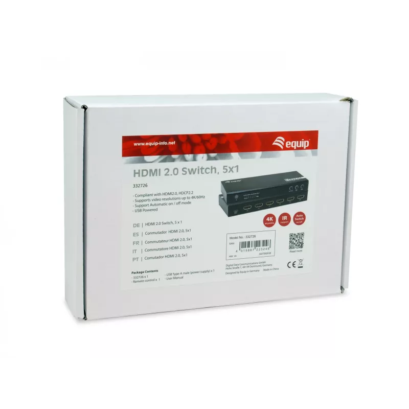 Przełącznik wideo HDMI Equip 332726