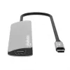 Stacja dokująca / hub Manhattan USB-C z czytnikiem kart, porty (5 szt.): HDMI, USB-A (2 szt.) i USB-C (2 szt.), z Power Delivery (PD) 100 W – wymaga zewnętrznej ładowarki USB-C (brak w zestawie). Zasilana przez USB (bez zewnętrznego zasilacza), gdy PD nie jest używane