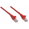 Intellinet kabel krosowy sieciowy, Kat.6, 2m, Czerwony, CCA, U/UTP, PVC, RJ45, Złocone styki, Bez zaczepów, Odciążka, Dożywotnia gwarancja