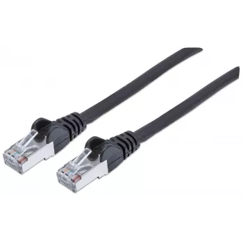 Kabel sieciowy Intellinet, kat. 6, 2 m, czarny, miedziany, S/FTP, LSOH / LSZH, PVC, RJ45, pozłacane styki, snagless, osłona, dożywotnia gwarancja