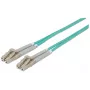 Intellinet Kabel światłowodowy krosowy, OM3, LC/LC, 1 m, morski, duplex, wielomodowy, 50/125 µm, LSZH, włókno, dożywotnia gwarancja