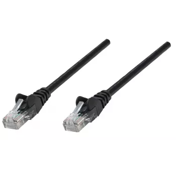 Intellinet Network kabel krosowy, Cat6, 0,25 m, czarny, miedź, S/FTP, LSOH / LSZH, PVC, RJ45, pozłacane styki, bez zaczepów, osłona, dożywotnia gwarancja