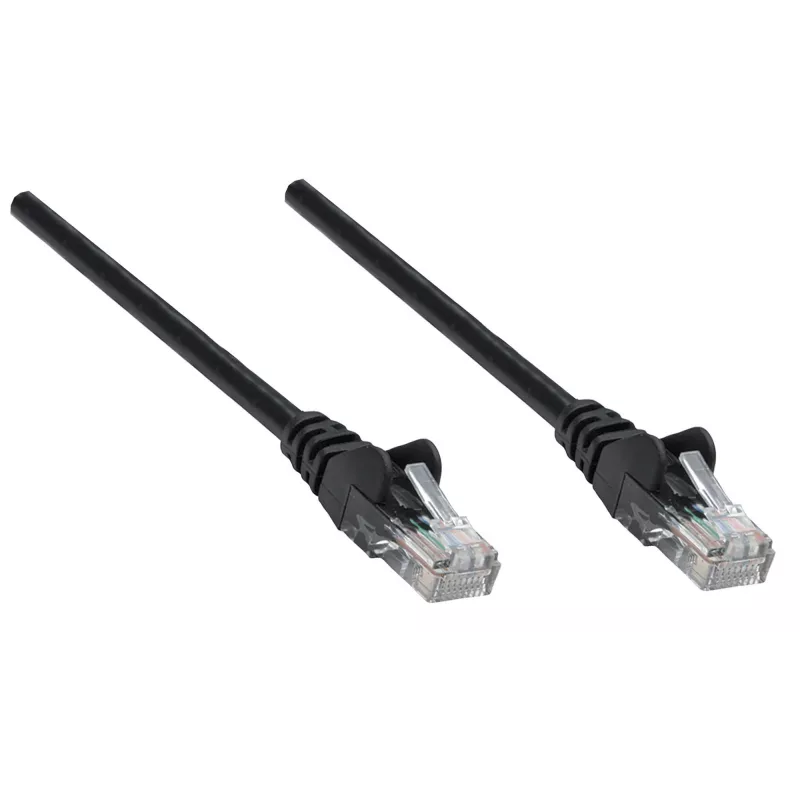 Intellinet Network kabel krosowy, Cat6, 0,25 m, czarny, miedź, S/FTP, LSOH / LSZH, PVC, RJ45, pozłacane styki, bez zaczepów, osłona, dożywotnia gwarancja
