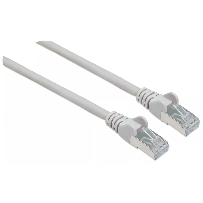 Intellinet sieciowy Patch kabel, Cat6, 0.25m, szary, miedź, S/FTP, LSOH / LSZH, PVC, RJ45, pozłacane styki, bezzaczepowa, z osłoną wtyku, dożywotnia gwarancja
