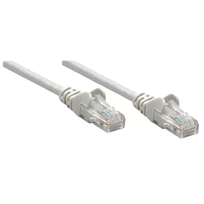 Intellinet sieciowy Patch kabel, Cat6A, 0.25m, szary, miedź, S/FTP, LSOH / LSZH, PVC, RJ45, Gold Plated Contacts, Snagless, Booted, Lifetime Warranty
