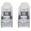 Intellinet sieciowy Patch kabel, Cat6A, 0.5m, Szary, Miedź, S/FTP, LSOH / LSZH, PVC, RJ45, Złocone Styki, Snagless, Osłonka, Dożywotnia Gwarancja