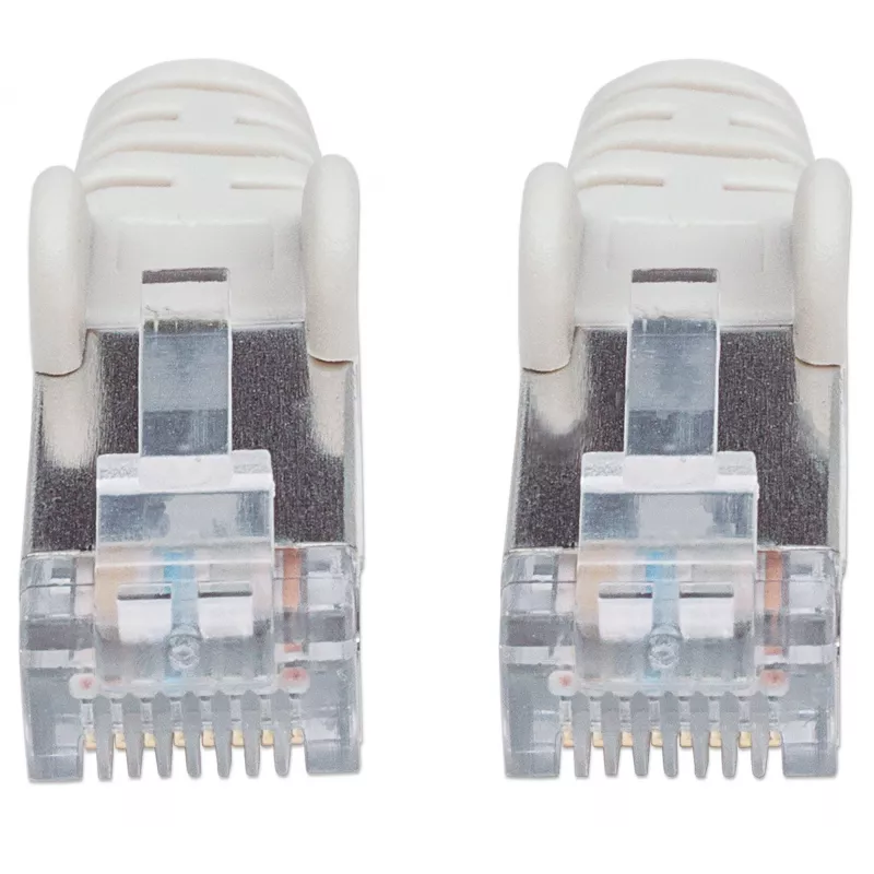 Intellinet sieciowy Patch kabel, Cat6A, 0.5m, Szary, Miedź, S/FTP, LSOH / LSZH, PVC, RJ45, Złocone Styki, Snagless, Osłonka, Dożywotnia Gwarancja