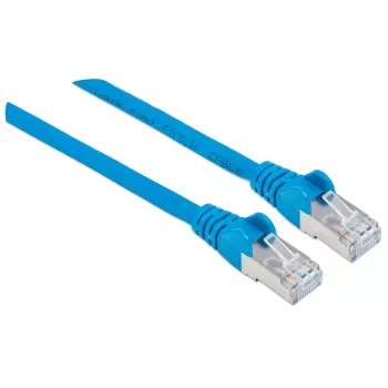 Intellinet sieciowy Patch kabel, Cat6A, 2m, niebieski, miedziany, S/FTP, LSOH/LSZH, PVC, RJ45, pozłacane styki, bezzaczepowa, osłonięta, dożywotnia gwarancja