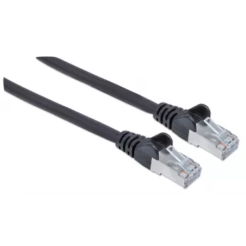 Intellinet patchcord sieciowy, Cat6A, 3 m, czarny, miedź, S/FTP, LSOH / LSZH, PVC, RJ45, pozłacane styki, bezzaczepowe, z osłonką, dożywotnia gwarancja