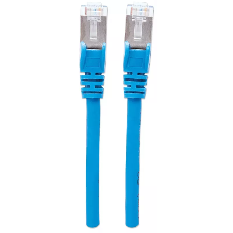 Intellinet sieciowy Patch kabel, Cat6A, 5m, niebieski, miedź, S/FTP, LSOH/LSZH, PVC, RJ45, pozłacane styki, snagless, booted, dożywotnia gwarancja
