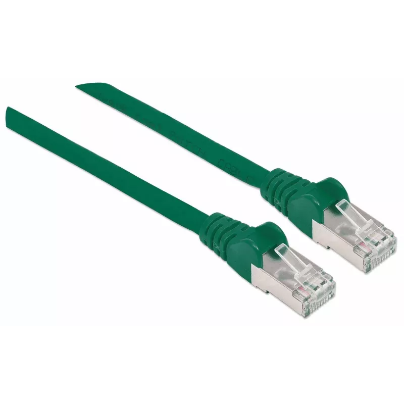 Intellinet sieciowy Patch kabel, Cat7 kabel/Cat6A Plugs, 5m, zielony, miedź, S/FTP, LSOH / LSZH, PVC, RJ45, Gold Plated Contacts, Snagless, Booted, Lifetime Warranty