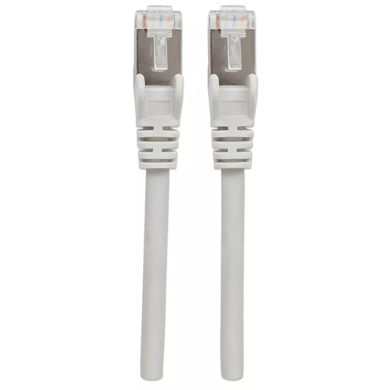 Intellinet sieciowy Patch kabel, kabel Cat7/wtyki Cat6A, 7,5 m, szary, miedź, S/FTP, LSOH / LSZH, PVC, RJ45, pozłacane styki, bez zaczepów, osłona, dożywotnia gwarancja
