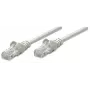 Intellinet kabel krosowy sieciowy, kat.5e, 0,5 m, szary, CCA, U/UTP, PVC, RJ45, pozłacane styki, bezzadziorowa wtyczka, osłona wtyku, dożywotnia gwarancja