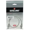 Intellinet kabel krosowy sieciowy, kat.5e, 0,5 m, szary, CCA, U/UTP, PVC, RJ45, pozłacane styki, bezzadziorowa wtyczka, osłona wtyku, dożywotnia gwarancja