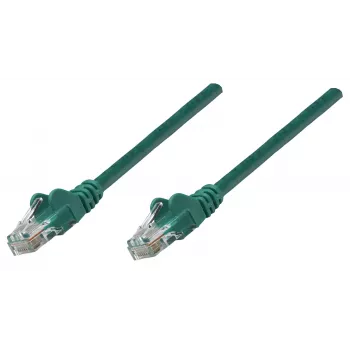 Kabel krosowy sieciowy Intellinet, Cat6, 0,25 m, zielony, miedź, S/FTP, LSOH / LSZH, PVC, RJ45, pozłacane styki, zabezpieczenie przed zaczepianiem, osłona, dożywotnia gwarancja