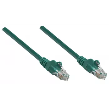 Kabel krosowy sieciowy Intellinet, Cat6, 0,25 m, zielony, miedź, S/FTP, LSOH / LSZH, PVC, RJ45, pozłacane styki, zabezpieczenie przed zaczepianiem, osłona, dożywotnia gwarancja