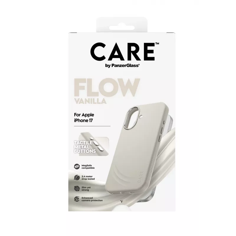 Cover PanzerGlass CARE by ® Feature FLOW Case Vanilla z MagSafe do iPhone 17