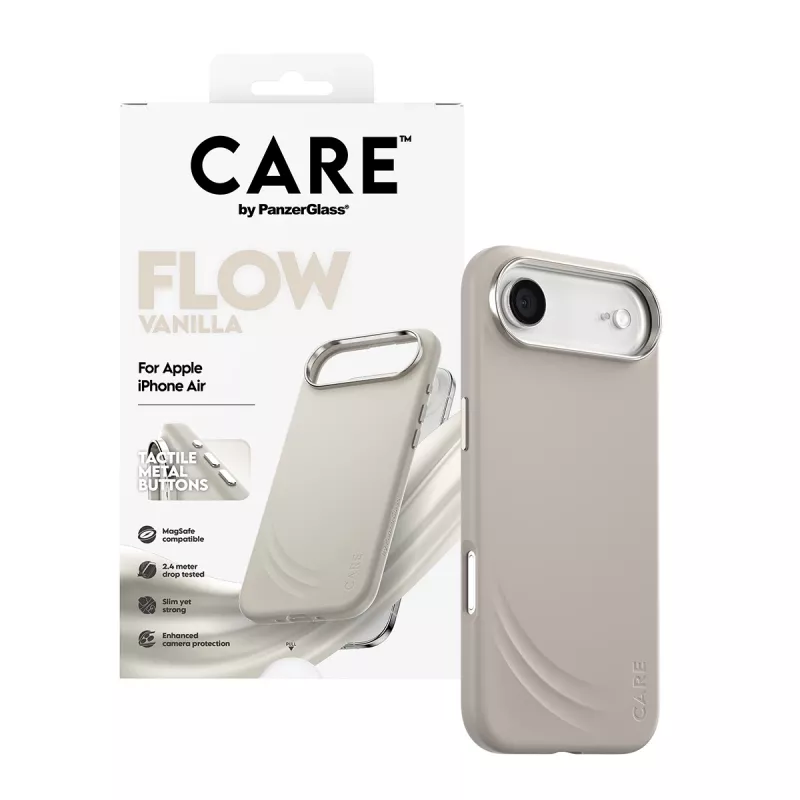 Etui PanzerGlass CARE by Feature FLOW Case Vanilla z MagSafe do iPhone Air