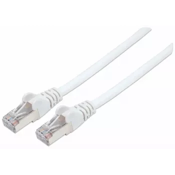 Intellinet Kabel krosowy sieciowy, kabel kat. 7/wtyki kat. 6A, 5 m, biały, miedź, S/FTP, LSOH/LSZH, PVC, RJ45, pozłacane styki, bezzaczepowa, osłonka odciążająca, dożywotnia gwarancja