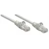 Intellinet Network kabel krosowy, Cat6, 7,5 m, Szary, CCA, U/UTP, PVC, RJ45, Złocone Styki, Snagless, Booted, Dożywotnia Gwarancja