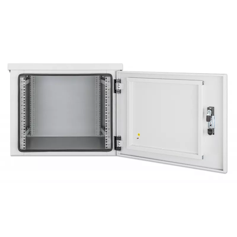 Intellinet Industrial IP55 19-calowa szafka wisząca z wentylatorami, 9U głębokość 600 mm, dachowy dwuwentylatorowy zespół wentylacyjny, obudowa pyło- i wodoszczelna, zmontowana, jasnoszara RAL7035