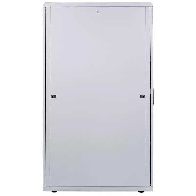 Intellinet Szafa serwerowa 19 cali – wolnostojąca, 42U, 600x1000mm (szerokość x głębokość), szara, zmontowana, maks. 1500kg, wielopunktowy zamek drzwi, jeden zamek na panel boczny, głębokość użytkowa od 123 do 773mm, IP20, stelaż, stal