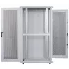 Intellinet Szafa serwerowa 19 cali – wolnostojąca, 42U, 600x1000mm (szerokość x głębokość), szara, zmontowana, maks. 1500kg, wielopunktowy zamek drzwi, jeden zamek na panel boczny, głębokość użytkowa od 123 do 773mm, IP20, stelaż, stal