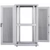 Intellinet Szafa serwerowa 19 cali – wolnostojąca, 42U, 600x1000mm (szerokość x głębokość), szara, zmontowana, maks. 1500kg, wielopunktowy zamek drzwi, jeden zamek na panel boczny, głębokość użytkowa od 123 do 773mm, IP20, stelaż, stal
