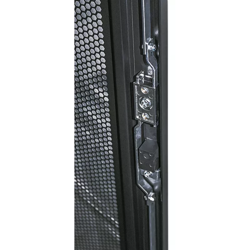 Intellinet 19-calowa szafa serwerowa - wolnostojąca, 42U, 800x1000mm (szer. x gł.), czarna, zmontowana, maks. 1500 kg, wielopunktowy zamek drzwi, jeden zamek na panel boczny, głębokość użytkowa 123 do 773 mm, IP20, stelaż, stal