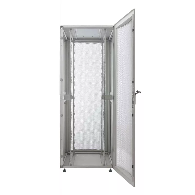 Intellinet 19-calowa szafka serwerowa - wolnostojąca (Premium), 26U, 600x1000mm (szerokość x głębokość), szara, zmontowana, maks. 2000 kg, wielopunktowy zamek drzwi, dzielone panele boczne (dwa zamki na bok), głębokość użytkowa 129 do 829 mm, stopień ochrony IP20, szafa, aluminium