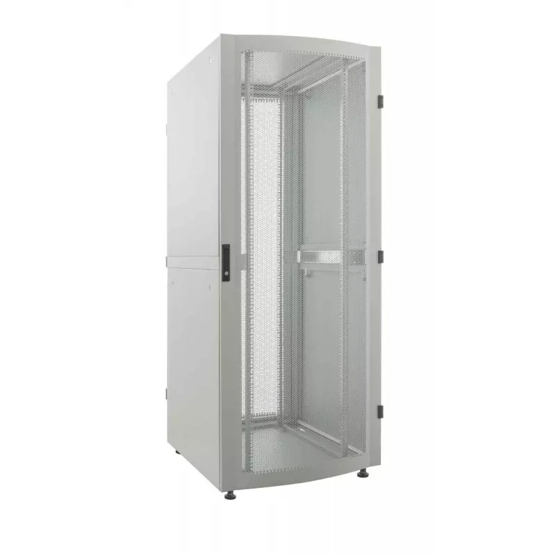 Intellinet 19-calowa szafka serwerowa - wolnostojąca (Premium), 26U, 600x1000mm (szerokość x głębokość), szara, zmontowana, maks. 2000 kg, wielopunktowy zamek drzwi, dzielone panele boczne (dwa zamki na bok), głębokość użytkowa 129 do 829 mm, stopień ochrony IP20, szafa, aluminium