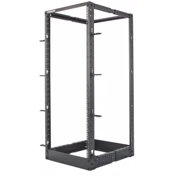 Intellinet 19-calowa szafa rack - otwarta rama (4-słupkowa), 26U, czarna, płaski pakiet, max 360 kg
