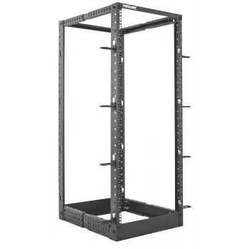 Intellinet 19-calowa szafa rack - otwarta rama (4-słupkowa), 26U, czarna, płaski pakiet, max 360 kg