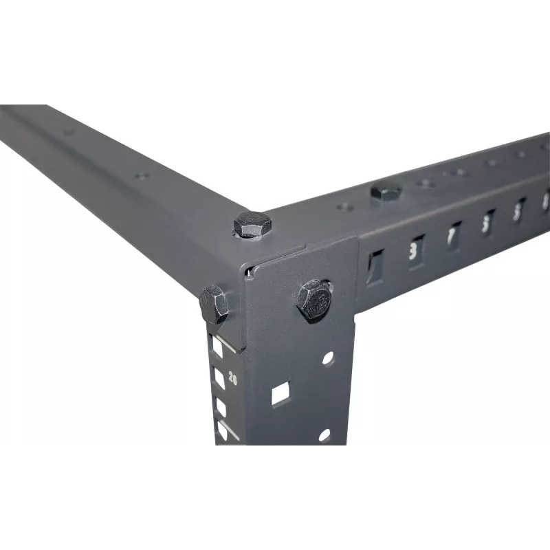 Intellinet 19-calowa szafa rack - otwarta rama (4-słupkowa), 26U, czarna, płaski pakiet, max 360 kg