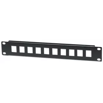 Intellinet Patch Panel, Blank, 10 inch, 1U, 10-Port, Czarny, Rack mounting, 1U, Czarny