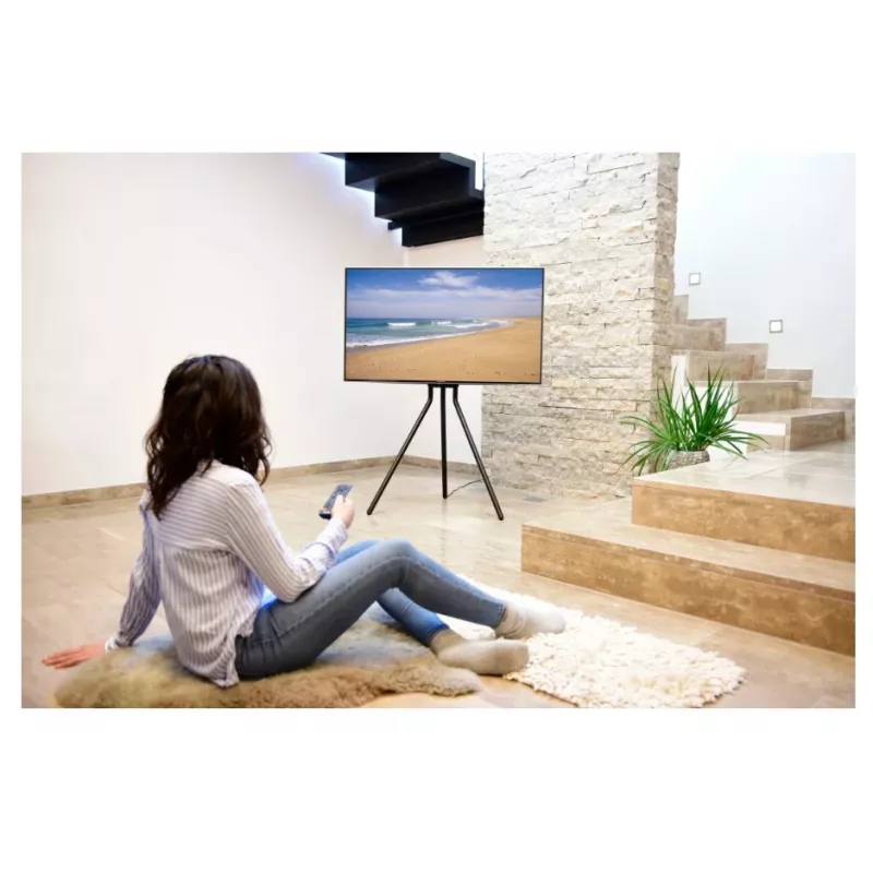 Hama 00220870 Uchwyt/Stojak TV 190.5 cm (75 cali) Czarny