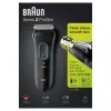 Golarka Braun Series 3 Series 3000, golarka foliowa, czarna, 2 SensoFoil, LED, zasilanie, AC/akumulatorowa