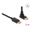 Kabel DisplayPort DeLOCK 87057 8K 60Hz 5m, męski na męski, wtyk kątowy 90°