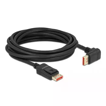 Kabel DisplayPort DeLOCK 87057 8K 60Hz 5m, męski na męski, wtyk kątowy 90°