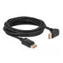 Kabel DisplayPort DeLOCK 87057 8K 60Hz 5m, męski na męski, wtyk kątowy 90°