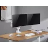 Equip 17-35 cali Wytrzymały podwójny uchwyt biurkowy do monitorów, biały