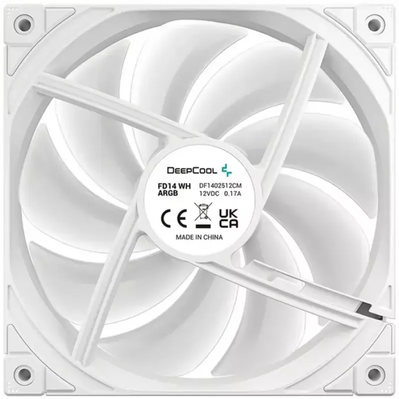 Wentylator chłodzący DeepCool FD14 ARGB biały 140mm 3in1 — 140 mm, ARGB, biały, 3 szt.