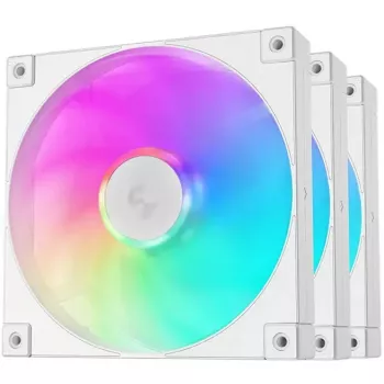 Wentylator chłodzący DeepCool FD14 ARGB biały 140mm 3in1 — 140 mm, ARGB, biały, 3 szt.