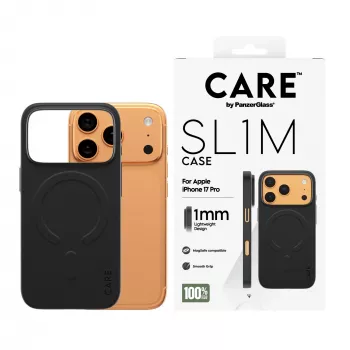 Ochronne etui na telefon PanzerGlass CARE™ SL1M z MagSafe do iPhone 17 Pro — czarne