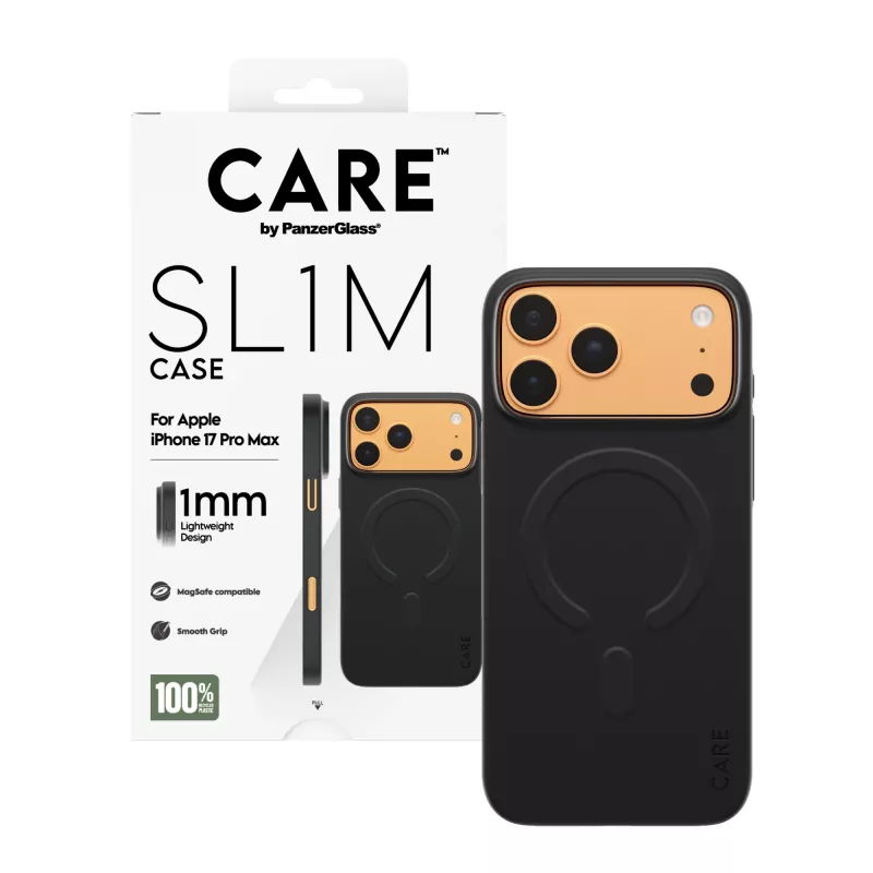 Pokrowiec na telefon PanzerGlass CARE™ SL1M etui Czarny z MagSafe dla iPhone 17 Pro Max